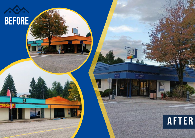 before and after commercial local painting